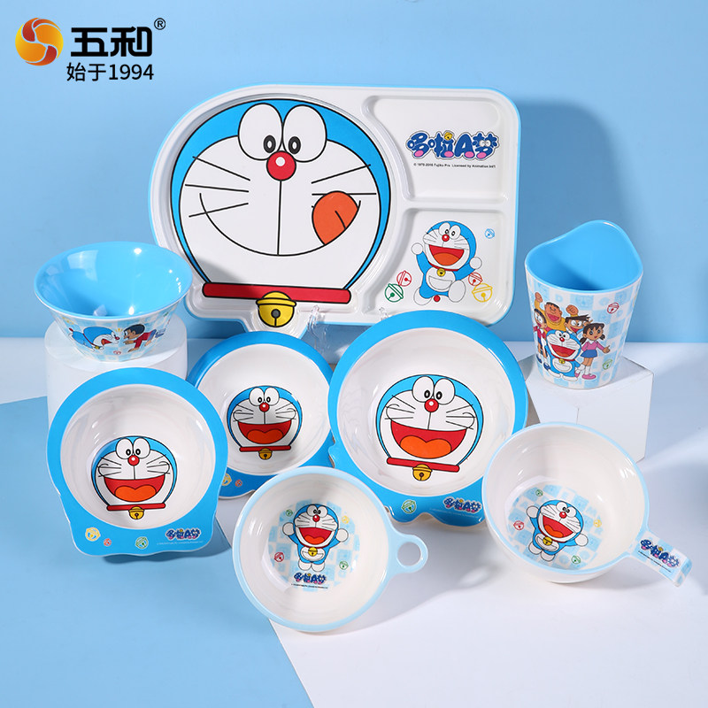 五和哆啦A梦造型碗